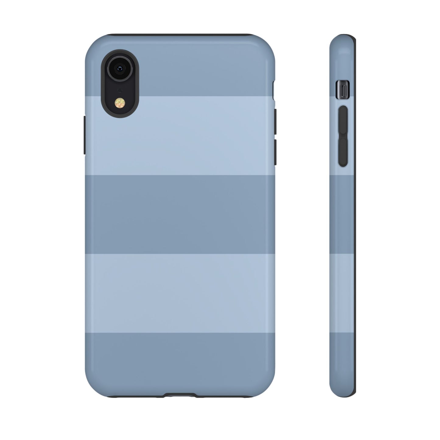 Light Blue Horizontal Stripe Pattern Phone Case - Blue Phone Case - iPhone XR / Glossy