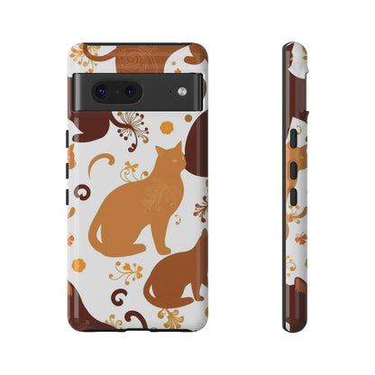 Google Pixel 7 / Glossy Phone Case - Abstract Cat Pattern Phone Case