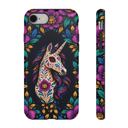 Elegant Purple and Teal Calavera Unicorn Phone Case - Phone Case - iPhone 8 / Glossy