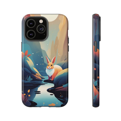 iPhone 14 Pro Max / Glossy Phone Case - Stylised Rabbit Design Phone Case