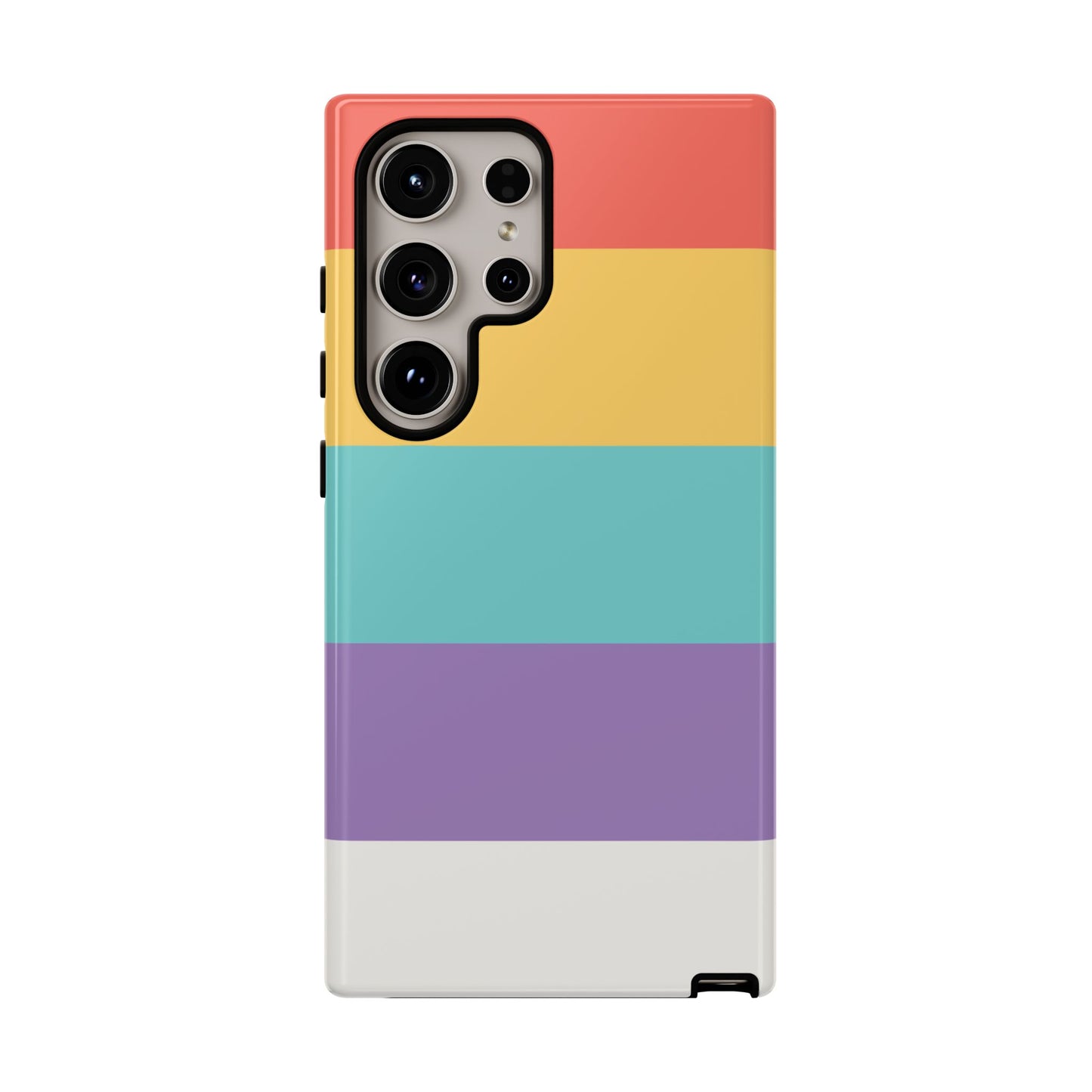 Pastel Rainbow Stripe Pattern Phone Case - Phone Case - Samsung Galaxy S24 Ultra / Glossy