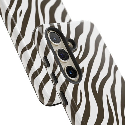 Stylish Mocha Zebra Print Phone Case