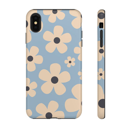 Cute Light Blue & Cream Daisy Pattern Phone Case - Blue Phone Case - iPhone XS MAX / Glossy