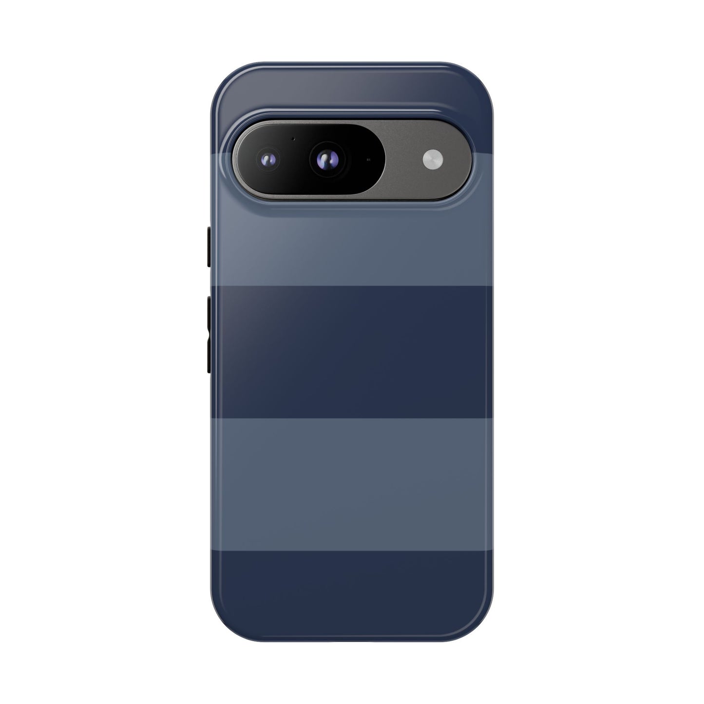 Dark Blue Horizontal Stripe Pattern Phone Case - Blue Phone Case - Google Pixel 9 / Glossy