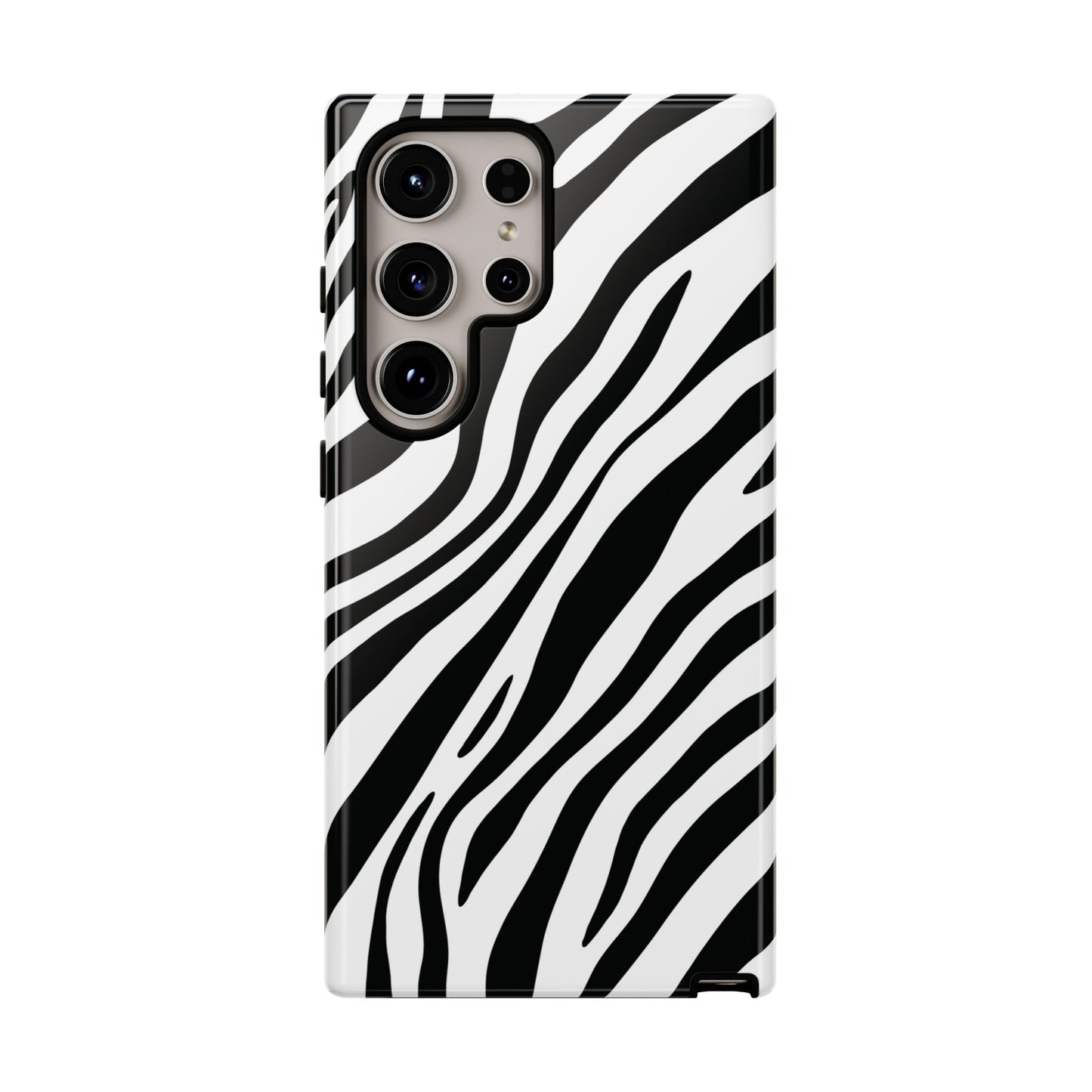 Modern Monochrome Zebra Print Phone Case