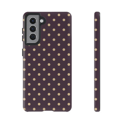 Purple with Yellow Dot Pattern Phone Case