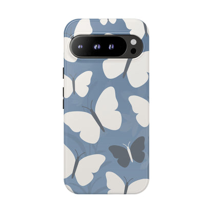 Minimalist Light Blue Butterfly Pattern Phone Case - Blue Phone Case - Google Pixel 9 Pro XL / Glossy