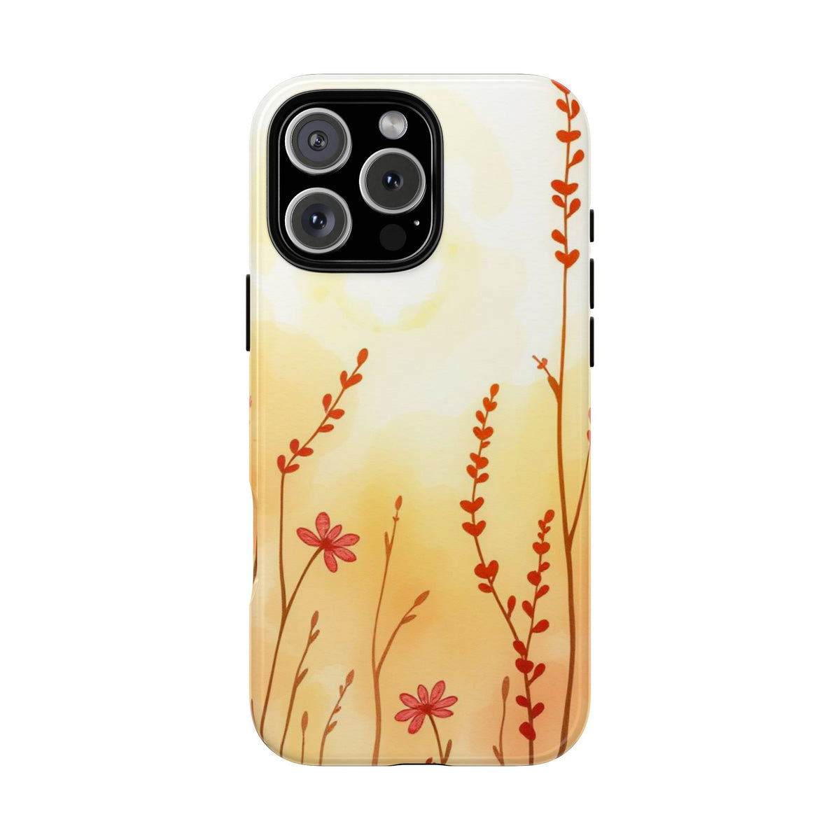 Boho Chic Watercolour Wildflower Dusk Pattern Phone Case - Multicolor Phone Case - iPhone 16 Pro Max / Glossy