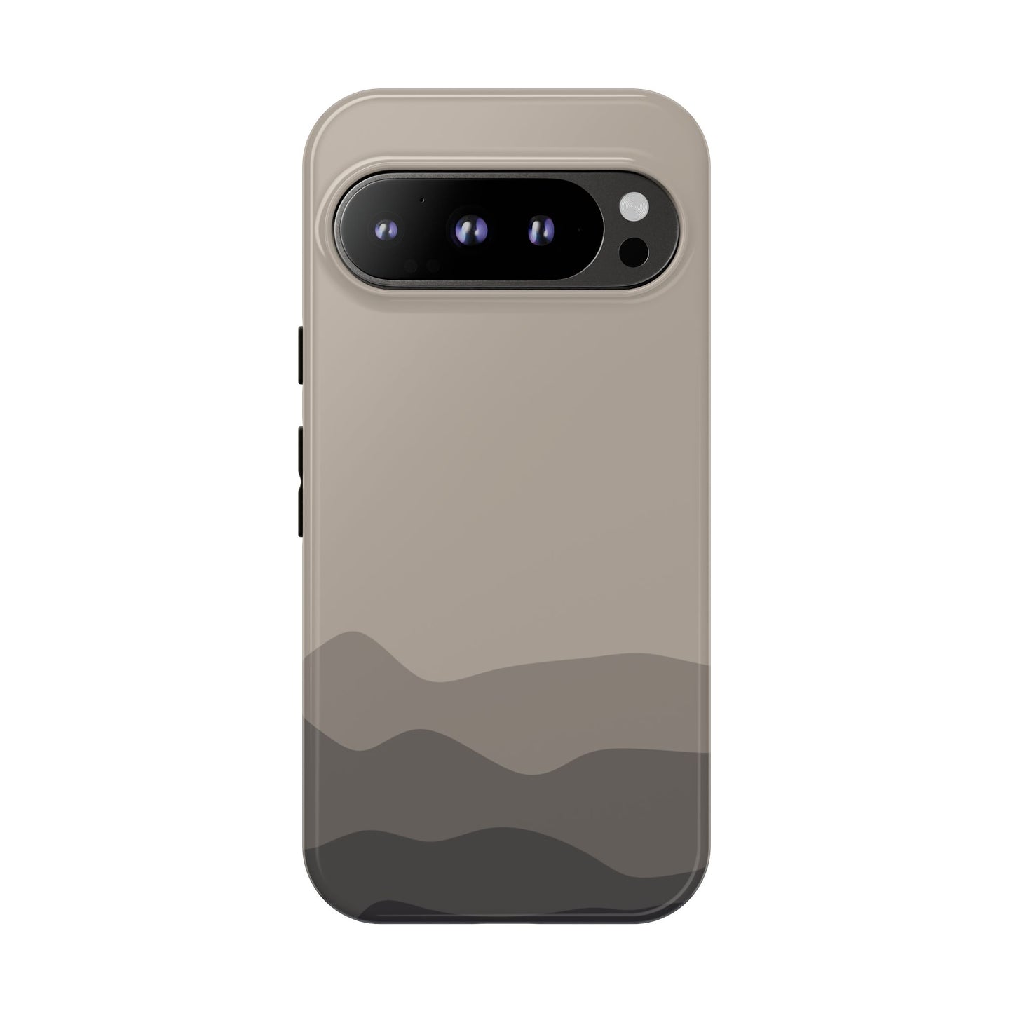 Beige Abstract Waves Protective Phone Case - Beige Phone Case - Google Pixel 9 Pro / Glossy