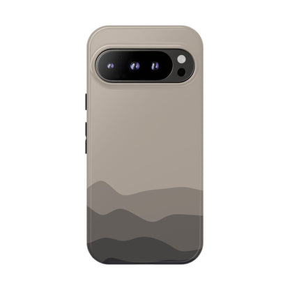 Beige Abstract Waves Protective Phone Case - Beige Phone Case - Google Pixel 9 Pro / Glossy