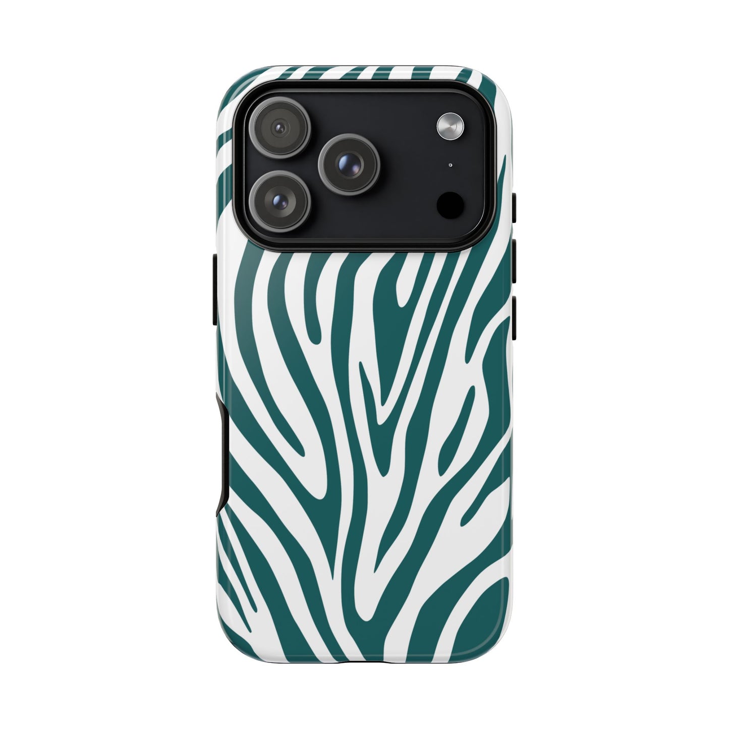 Graphic Teal Tiger Print Phone Case