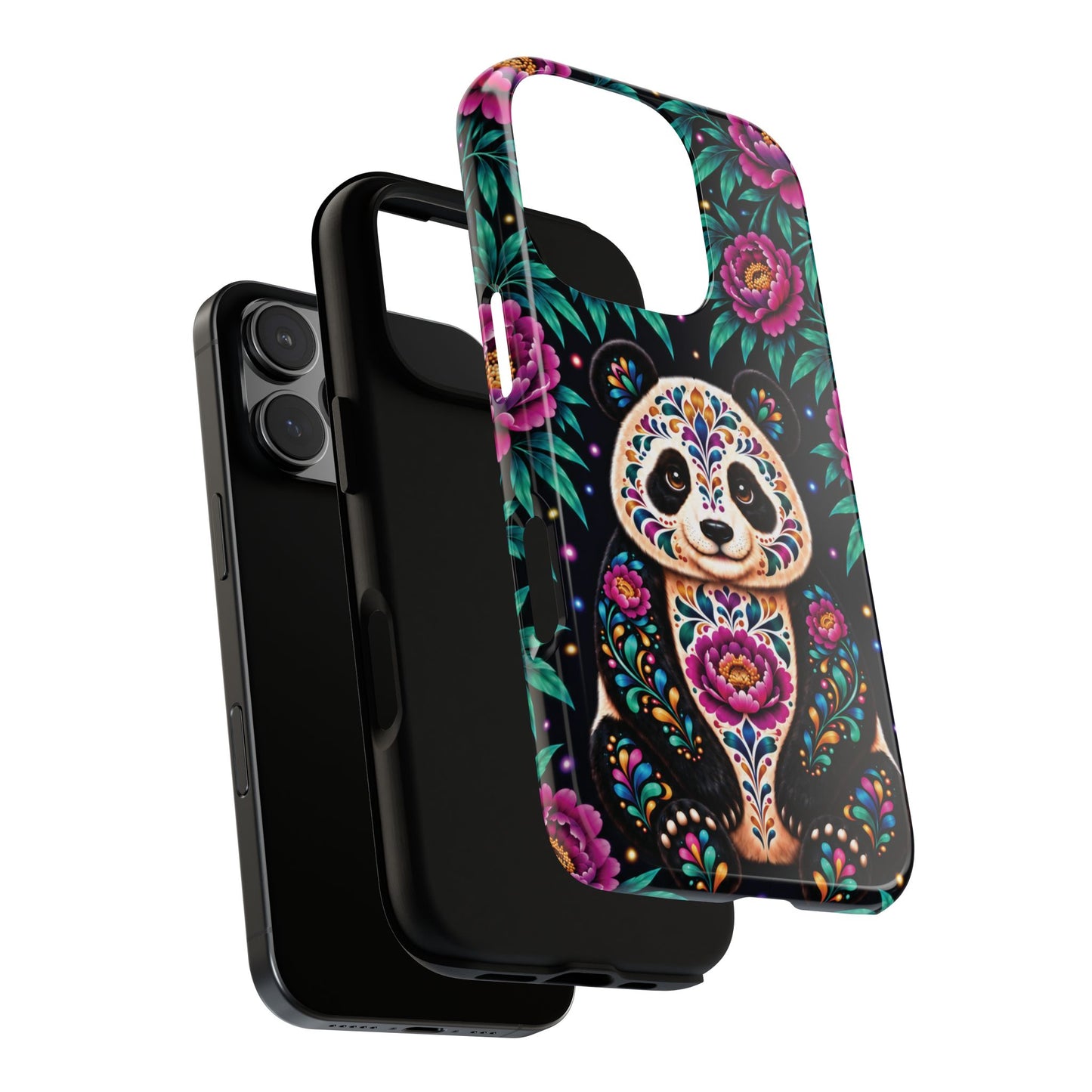Cute Purple and Teal Calavera Panda Phone Case - Multicolor Phone Case