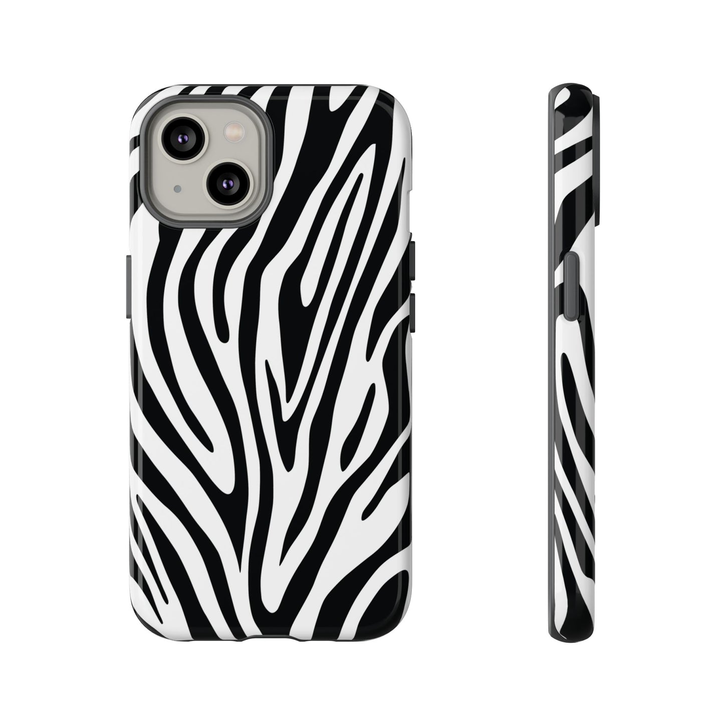 Classic Monochrome Tiger Print Phone Case