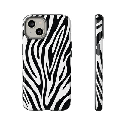 Classic Monochrome Tiger Print Phone Case