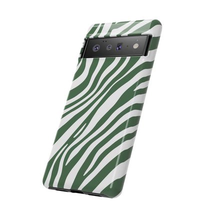 Modern Sage Zebra Print Phone Case