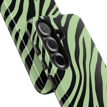 Modern Mint Zebra Print Phone Case