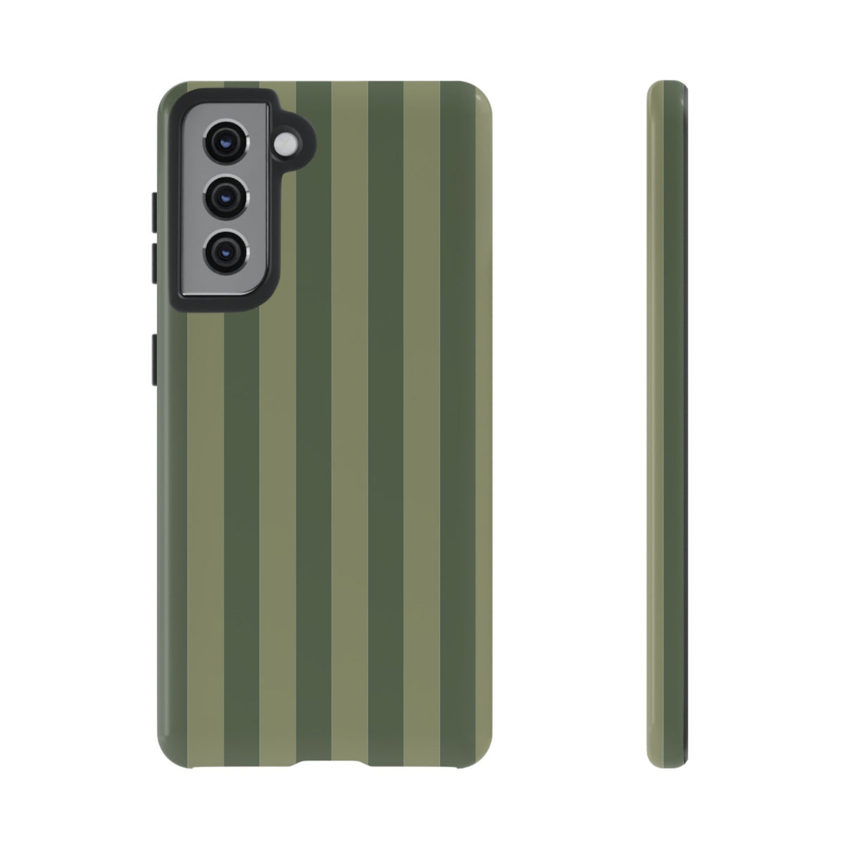 Green Stripe Pattern Phone Case - Green Phone Case - Samsung Galaxy S21 / Glossy