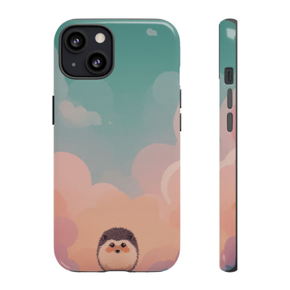 Cute Hedgehog & Cloud Design Phone Case - Multicolor Phone Case - iPhone 13 / Glossy