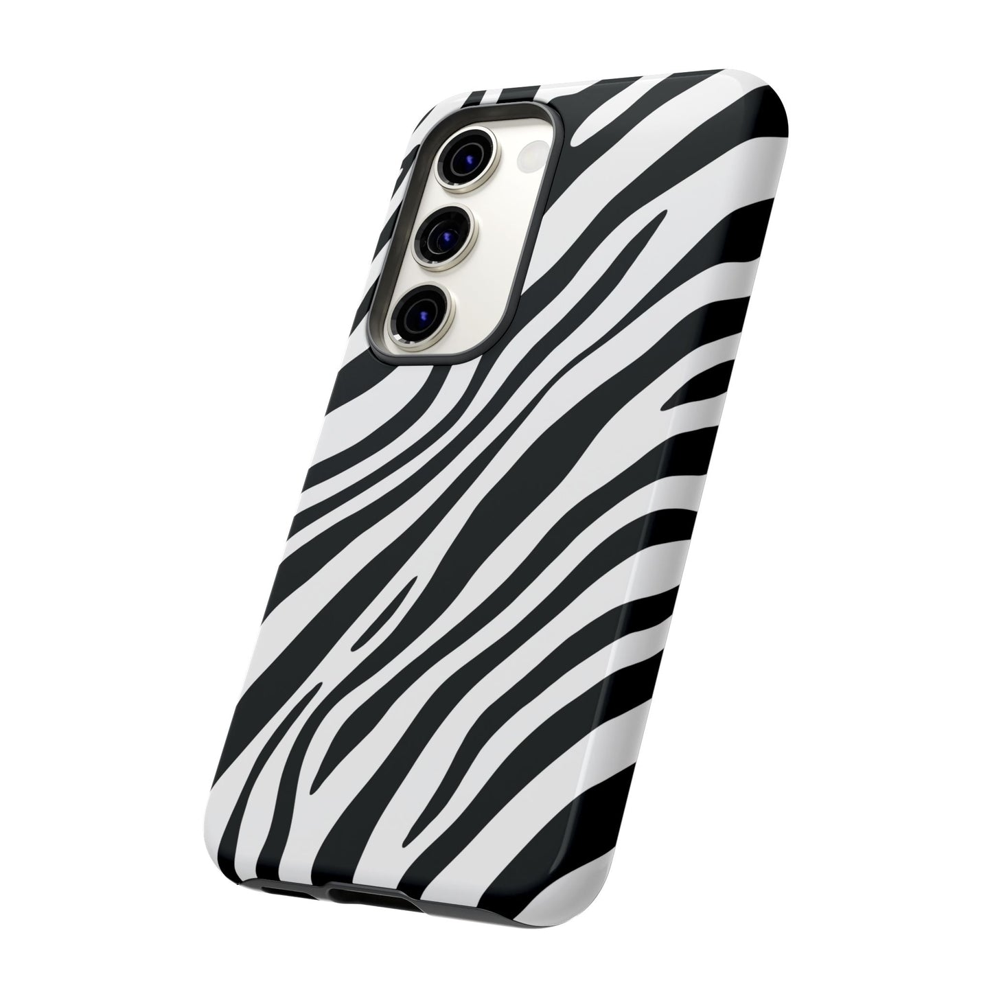 Modern Monochrome Zebra Print Phone Case