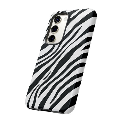 Modern Monochrome Zebra Print Phone Case