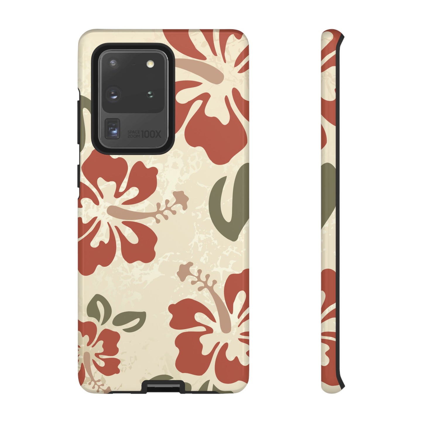 Samsung Galaxy S20 Ultra / Glossy Phone Case - ’Boho Chic Hibiscus Pattern #1’ Phone Case