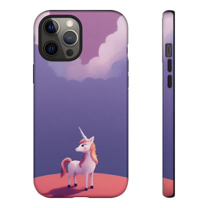 iPhone 12 Pro Max / Glossy Phone Case - Cute Unicorn & Cloud Design Phone Case
