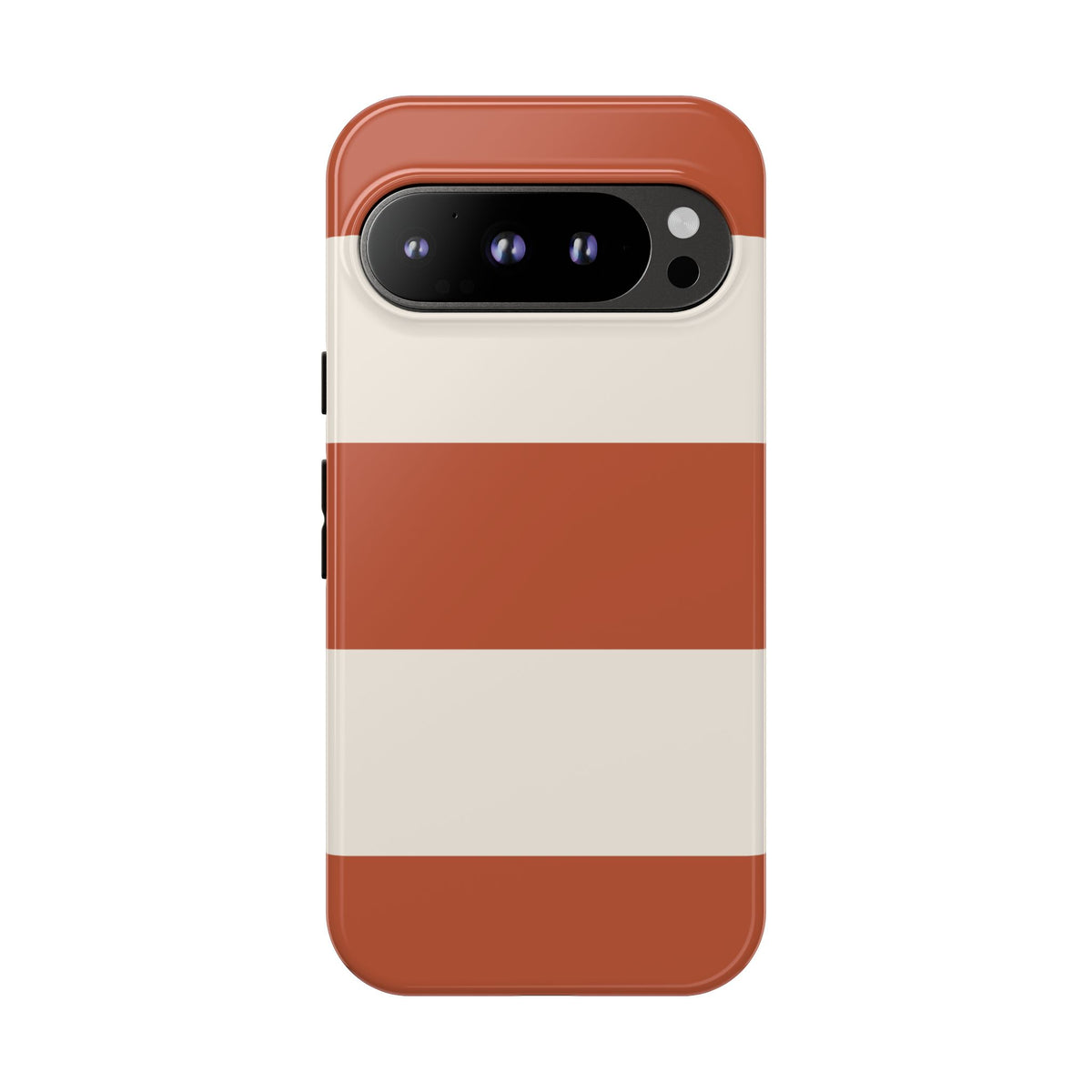 Terracotta Horizontal Stripe Pattern Phone Case - Orange Phone Case - Google Pixel 9 Pro / Glossy