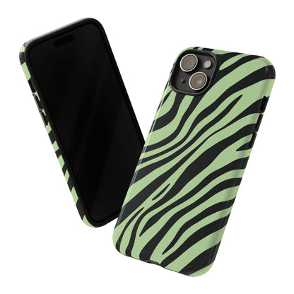 Modern Mint Zebra Print Phone Case