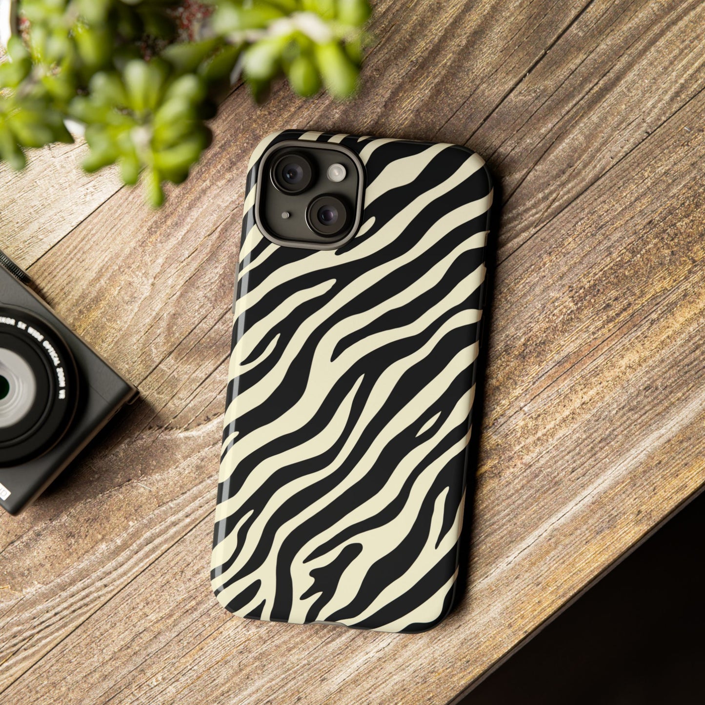 Chic Ivory Zebra Print Phone Case