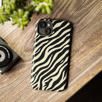 Chic Ivory Zebra Print Phone Case