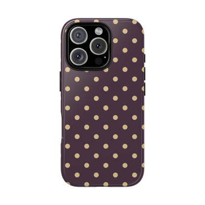 Purple with Yellow Dot Pattern Phone Case