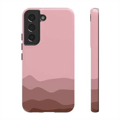 Pink Abstract Waves Protective Phone Case - Pink Phone Case - Samsung Galaxy S22 / Glossy