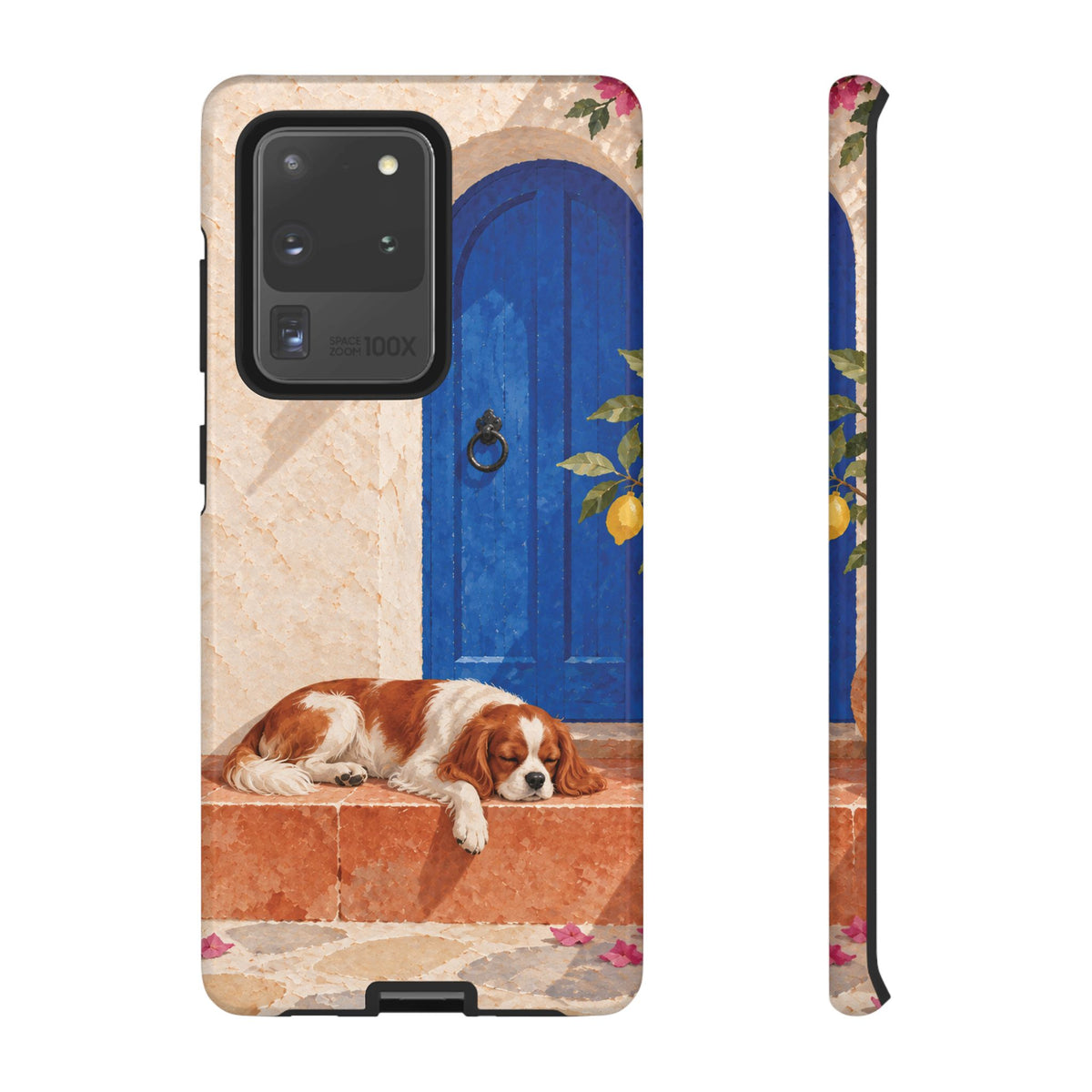 Cavalier King Charles Spaniel Blue Door Siesta Phone Case - Multicolor Phone Case - Samsung Galaxy S20 Ultra / Glossy