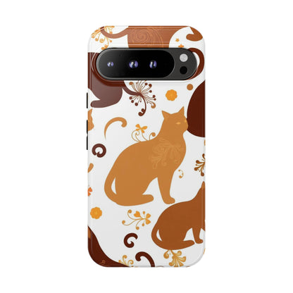 Google Pixel 9 Pro XL / Glossy Phone Case - Abstract Cat Pattern Phone Case