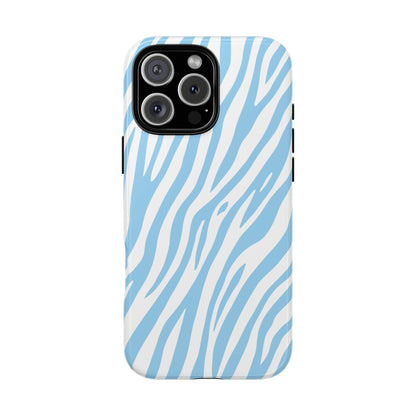 Sky Blue Tiger Print Phone Case