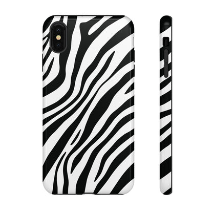 Modern Monochrome Zebra Print Phone Case