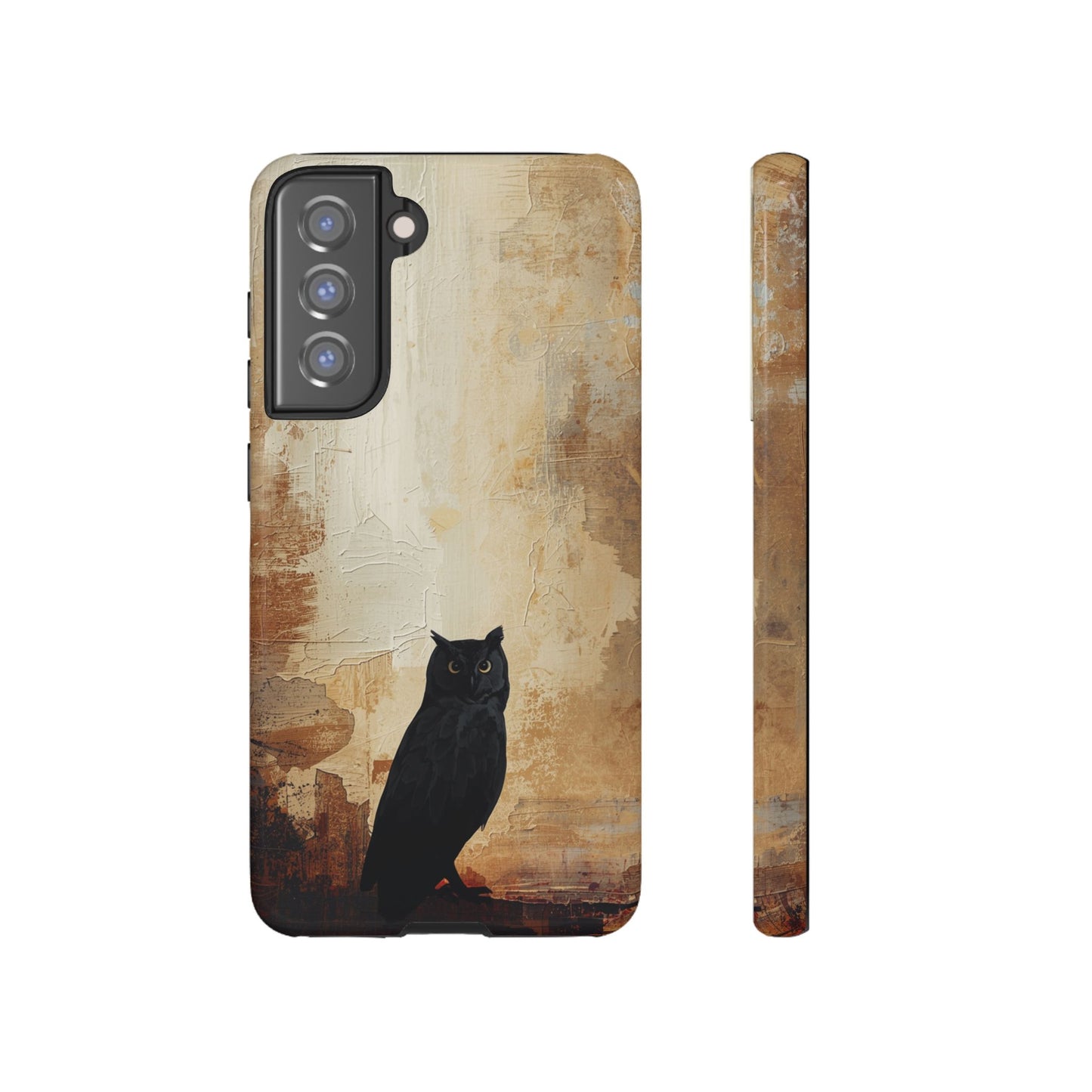 Samsung Galaxy S21 FE / Glossy Phone Case - Beautiful Abstract Owl Design Phone Case