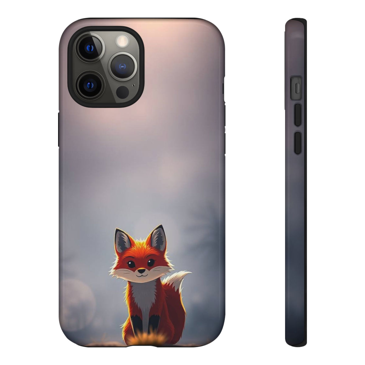 Cute Gothic Fox Design Phone Case - Multicolor Phone Case - iPhone 12 Pro Max / Glossy