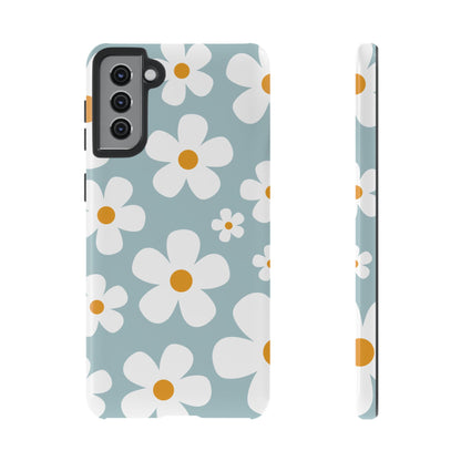 Samsung Galaxy S21 Plus / Glossy Phone Case - ’Blue Daisy Pattern’ Phone Case