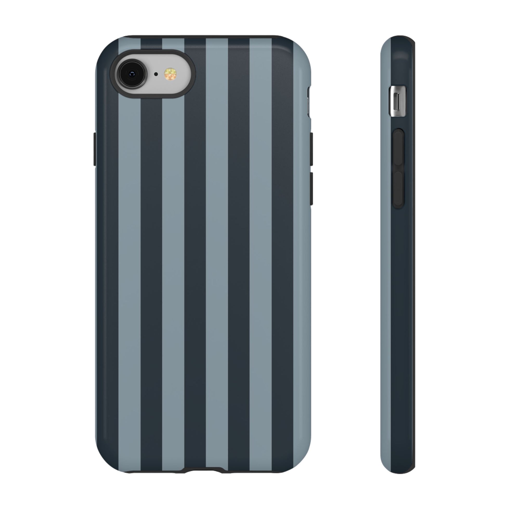 Dark Blue Stripe Pattern Phone Case - Blue Phone Case - iPhone 8 / Glossy