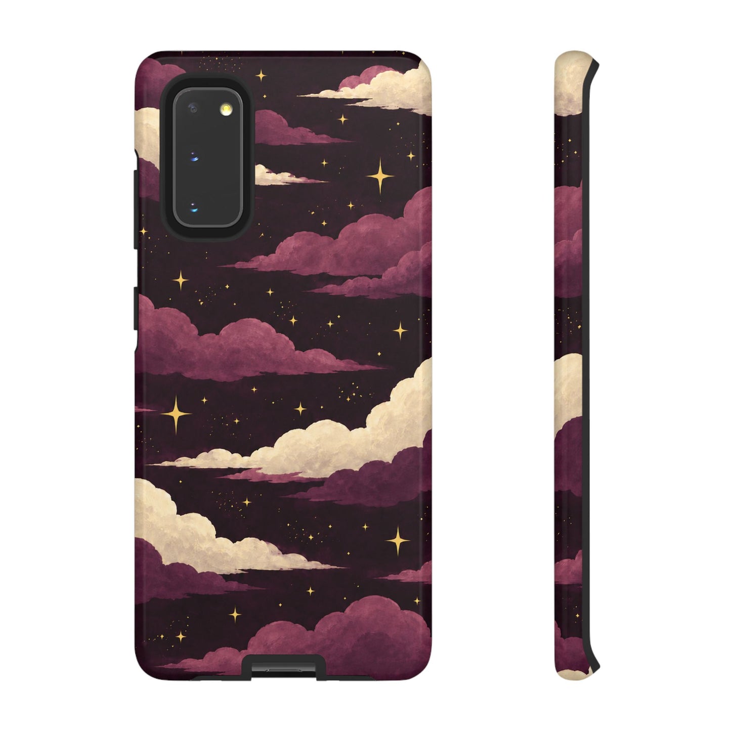 Illustrated Plum Clouds & Stars Phone Case
