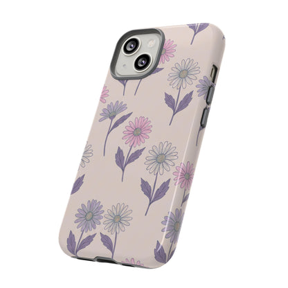 Pretty Pink & Purple Daisy Pattern Phone Case