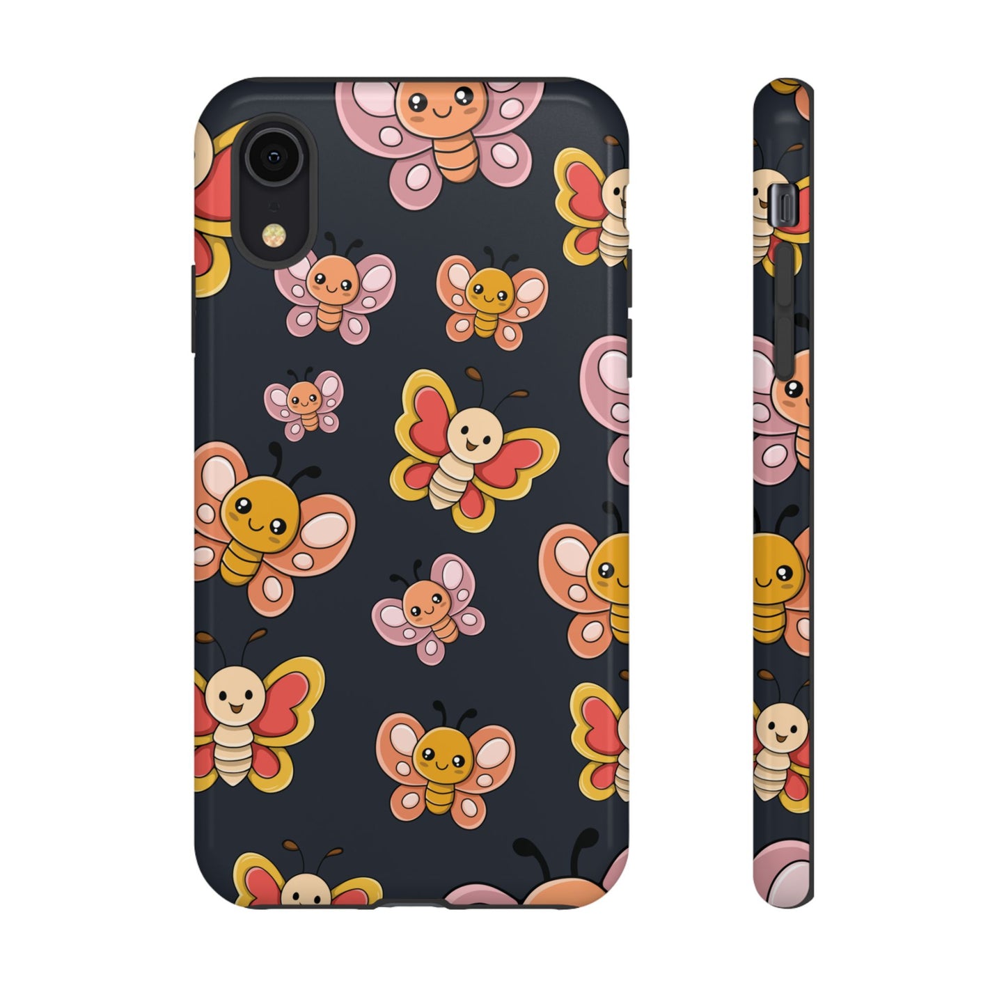 Grey Butterfly Sticker Design Phone Case - Grey Phone Case - iPhone XR / Glossy