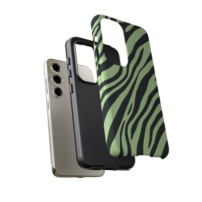 Modern Mint Zebra Print Phone Case
