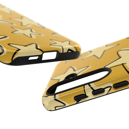 Golden Yellow Doodle Star Phone Case