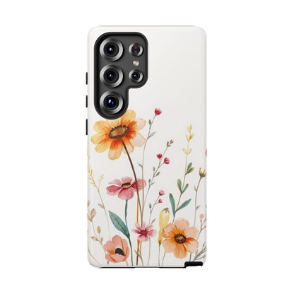 Samsung Galaxy S25 Ultra / Glossy Phone Case - Boho Chic Watercolour Wild Blooms Pattern Phone Case