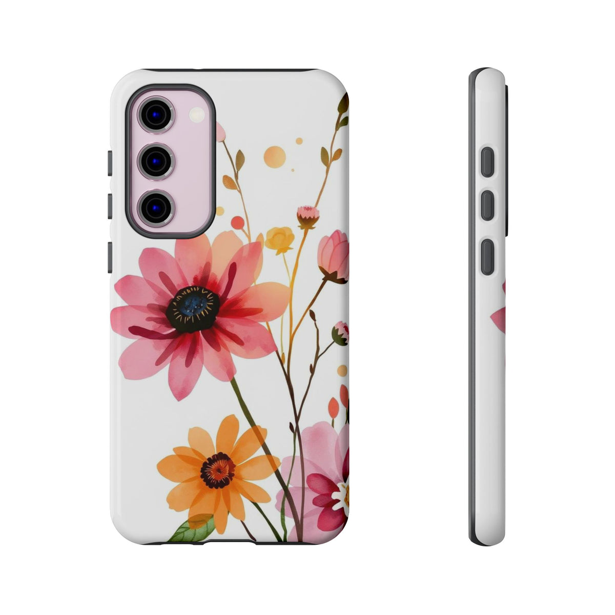 Watercolour Style Simple Wildflower Design Phone Case - Multicolor Phone Case - Samsung Galaxy S23 Plus / Glossy
