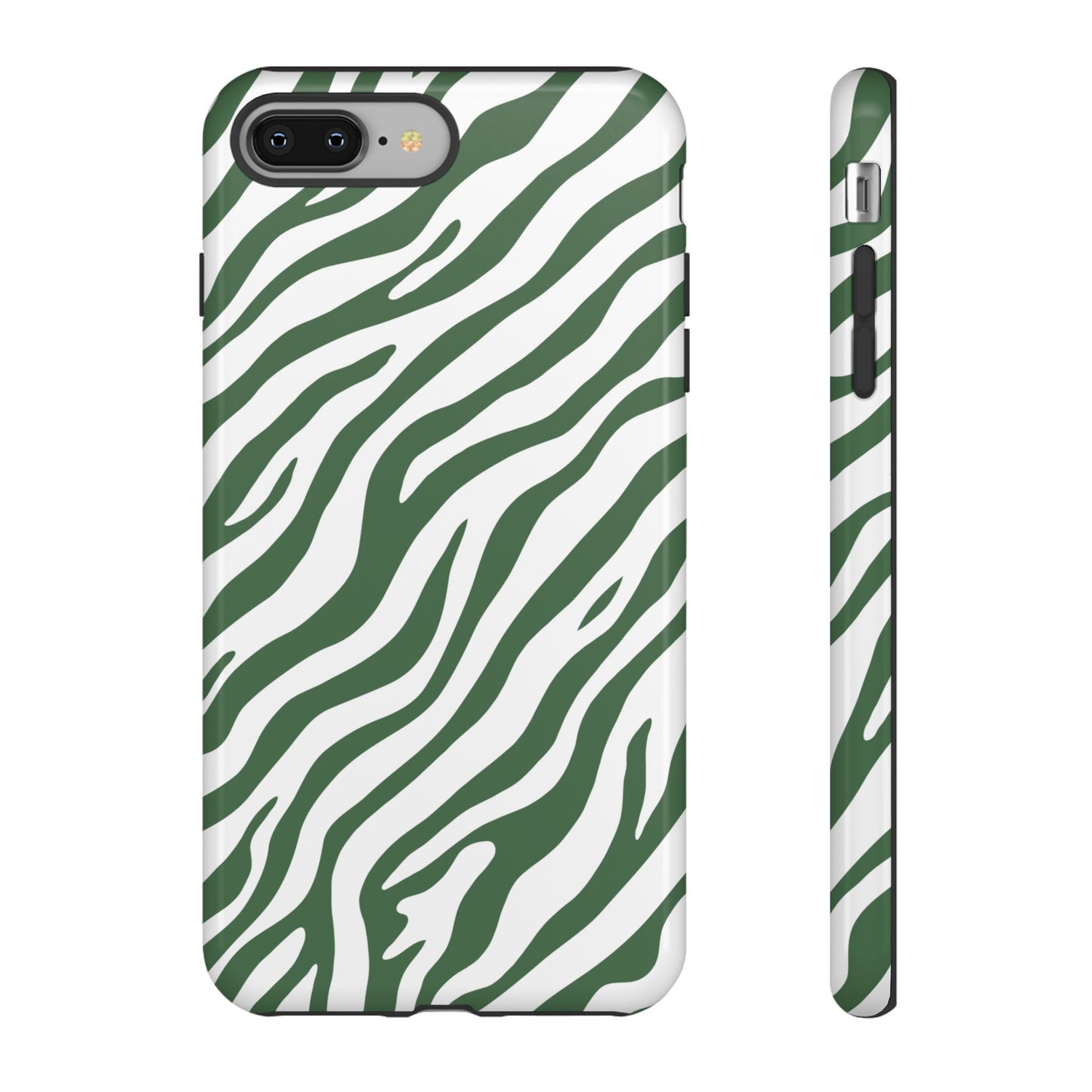 Stylish Sage Zebra Print Phone Case