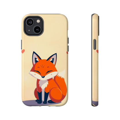 iPhone 14 Plus / Glossy Phone Case - Cute Fox Design Phone Case
