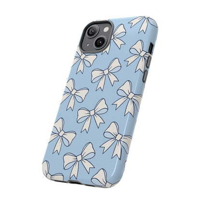Chic Powder Blue Bow Pattern Phone Case